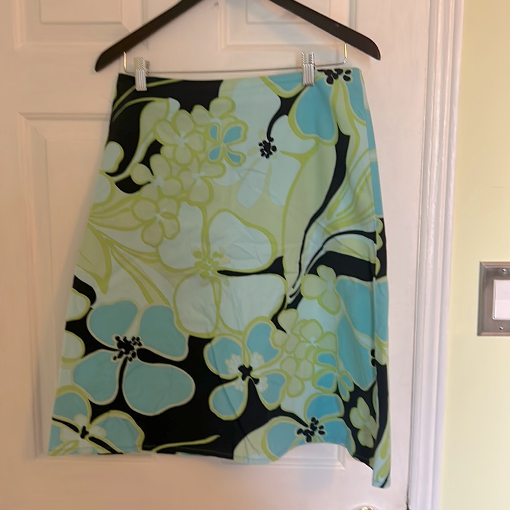 Multi colored blues and greens skirt